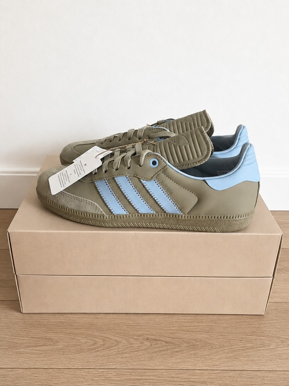adidas Samba Pharell Williams Huamanrace Men's Olive & Light Blue